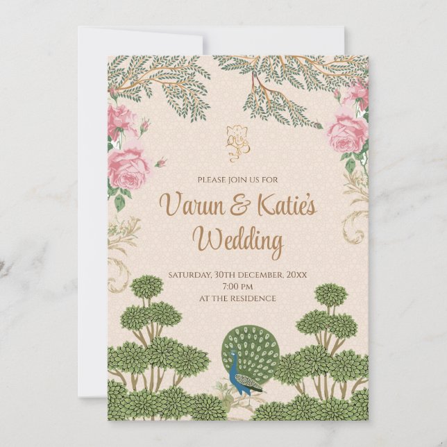 Hindu invitations & Indian Wedding invitation (Front)