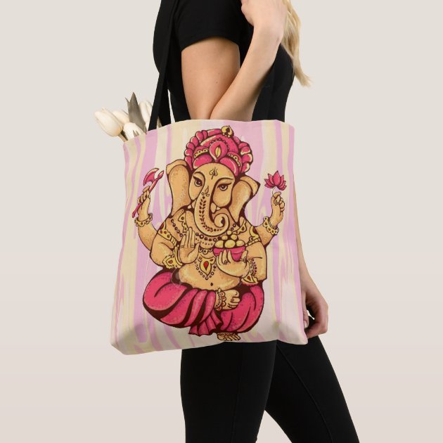 Mini Jute Bag With Ganesha Print | Return Gifts Online | Athulyaa