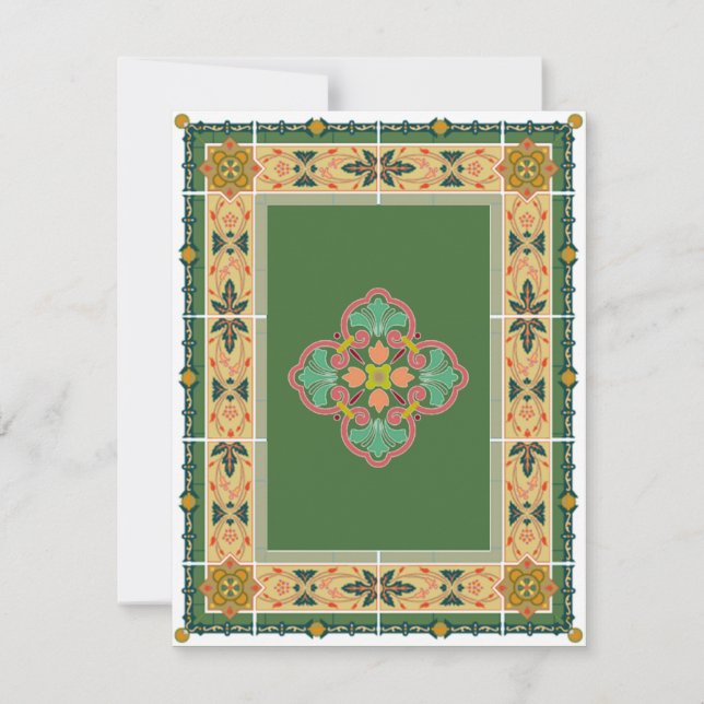 Hindu Muslim Arabic Wedding or Mehndi Invitation 5 (Front)