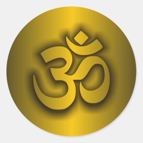 Hindu Om Classic Round Sticker