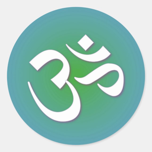 Hindu OM - Meditation Symbol Classic Round Sticker (Front)