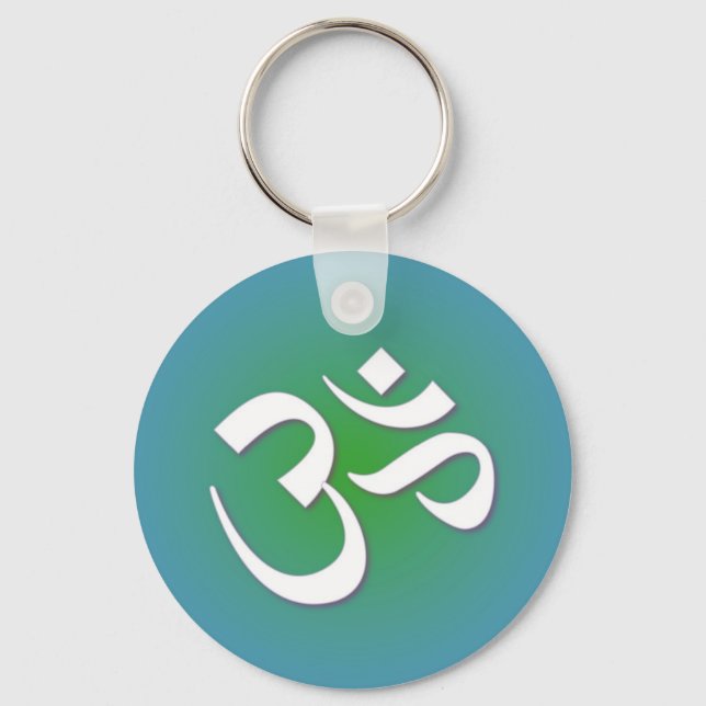 Hindu OM - Meditation Symbol Keychain (Front)