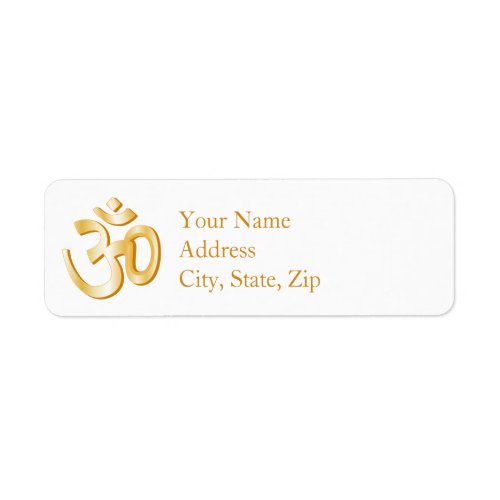 Hindu Om Symbol 225 x 075 Address Label