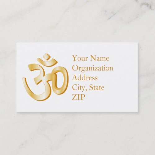 Hindu Om Symbol 35 x 20 Business Card