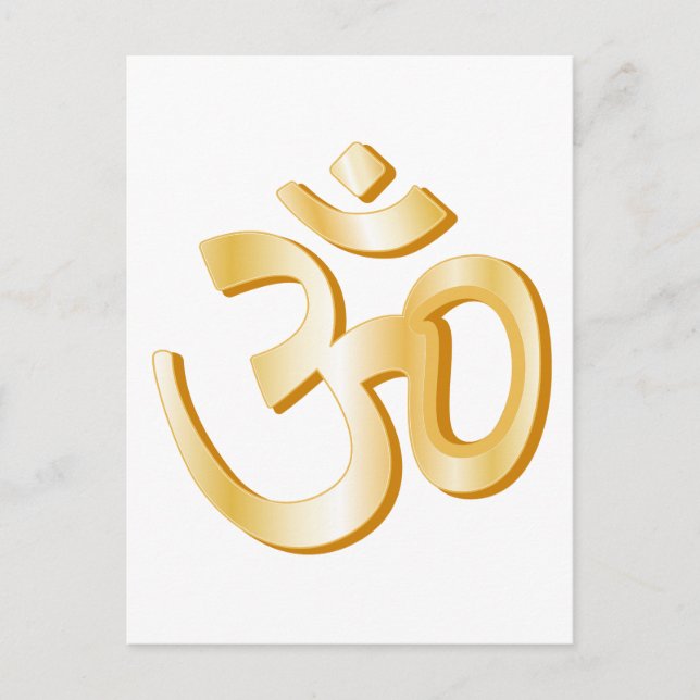 Hindu Om Symbol 5.6" x 4.25" Postcard (Front)