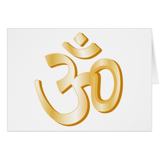 Hindu Om Symbol 5" x 7" Greeting Card (Front Horizontal)