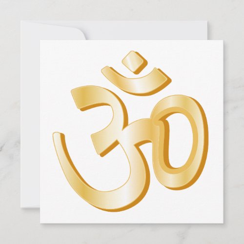 Hindu Om Symbol InvitationAnnouncement Flat Card