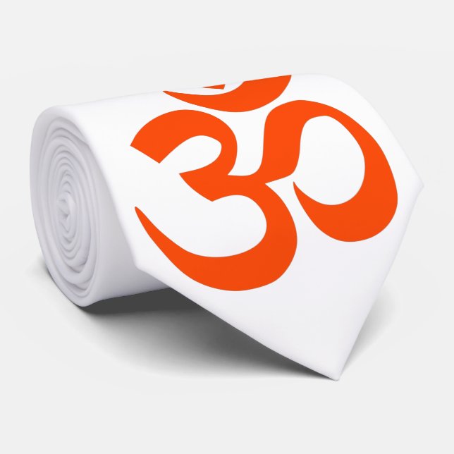 Hindu Om Symbol Neck Tie (Rolled)