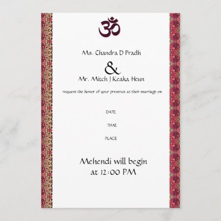 Hindu Om Wedding Invitation