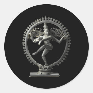 Hindu Shiva Nataraja Dancing Statue Dancing Natara Classic Round Sticker