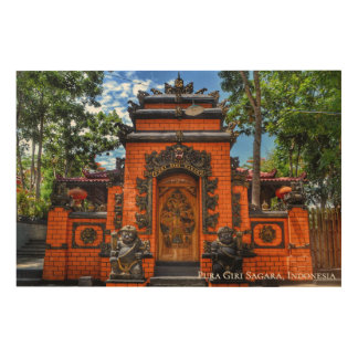 Hindu Temple Hinduism Indonesia Landscape Photo Wood Wall Art