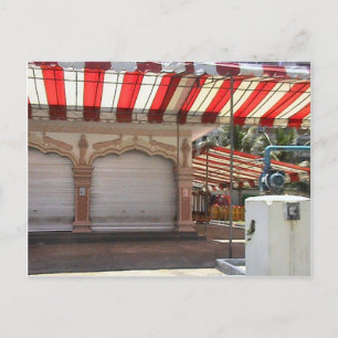 Hindu temple, inside the courtyard postcard