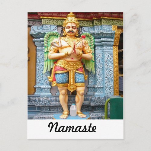 Hindu temple statue postcard