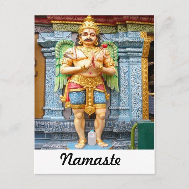 Hindu temple statue postcard (Front)