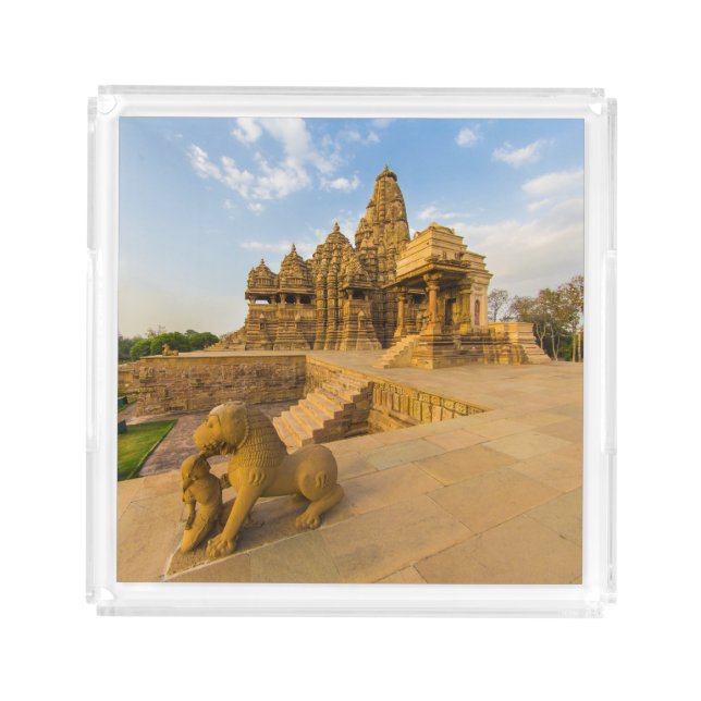 Hindu Temples at Khajuraho Acrylic Tray (Front)