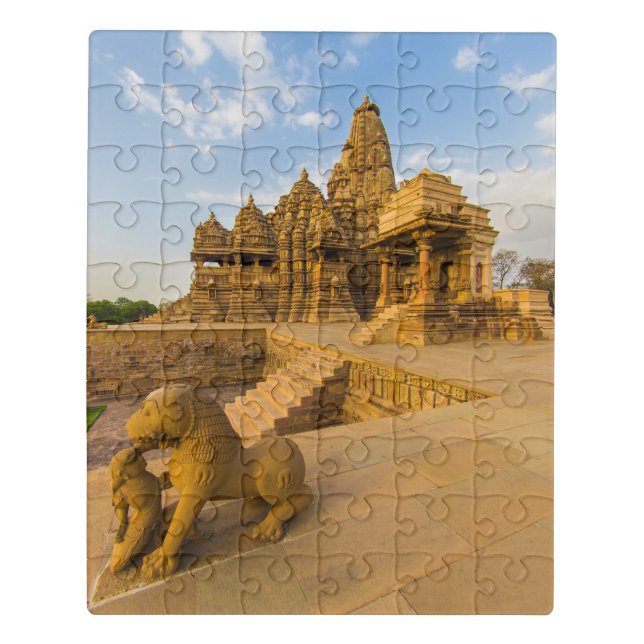 Hindu Temples at Khajuraho Jigsaw Puzzle (Puzzle Vertical)