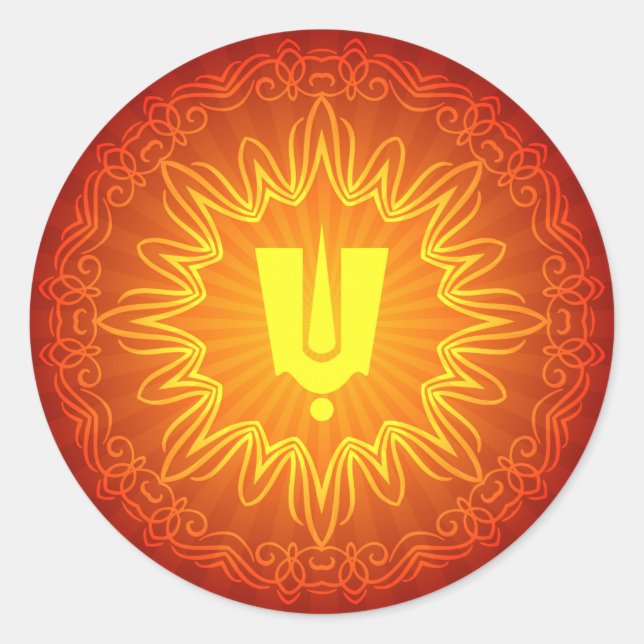 Hindu Tilak Sign Decorative Design Classic Round Sticker (Front)