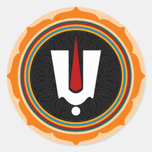Hindu Tilak Sign - Hindu God Lotus Symbol Classic Round Sticker