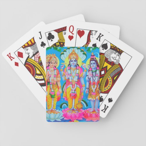 Hindu Trinity Brahma Vishnu Shiva Playing Cards