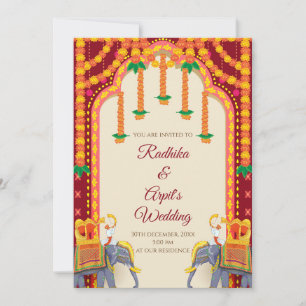 Hindu Wedding card & Indian Wedding invite