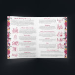 Hindu Wedding Ceremony Bright Tropical Flowers Program<br><div class="desc">This wedding ceremony program details the important steps of a hindu wedding to explain this to guests who may be unfamiliar or to help them follow along with the sacred rituals of this wonderful day. All of the colors can be edited in the design tool, and the text can be...</div>