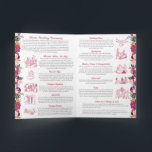 Hindu Wedding Ceremony Bright Tropical Flowers Program<br><div class="desc">This wedding ceremony program details the important steps of a hindu wedding to explain this to guests who may be unfamiliar or to help them follow along with the sacred rituals of this wonderful day. All of the colors can be edited in the design tool, and the text can be...</div>