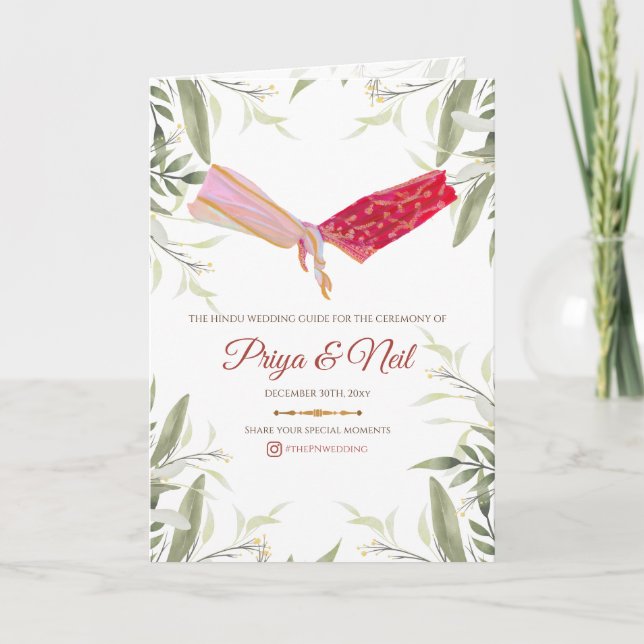 Hindu Wedding guide & Indian Wedding Program (Front)