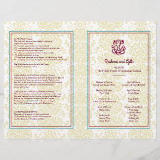 Hindu Wedding Program Flyer