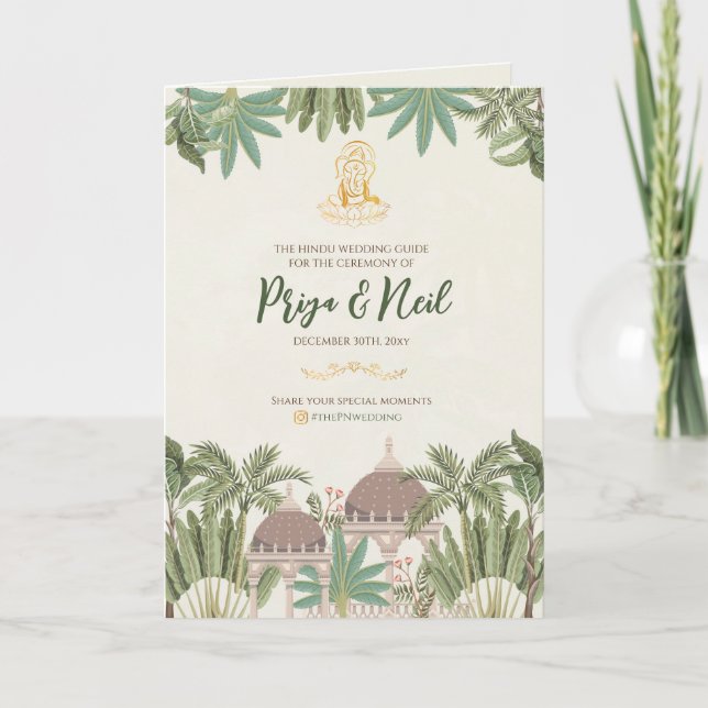 Hindu Wedding timeline & Gujarati Wedding program (Front)