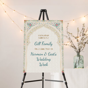 Hindu Wedding Week Welcome signs Punjabi Hindu 