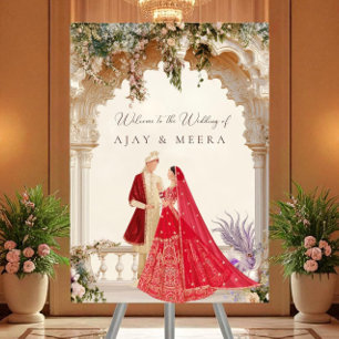 Hindu Wedding Welcome Sign Printable Indian Coup