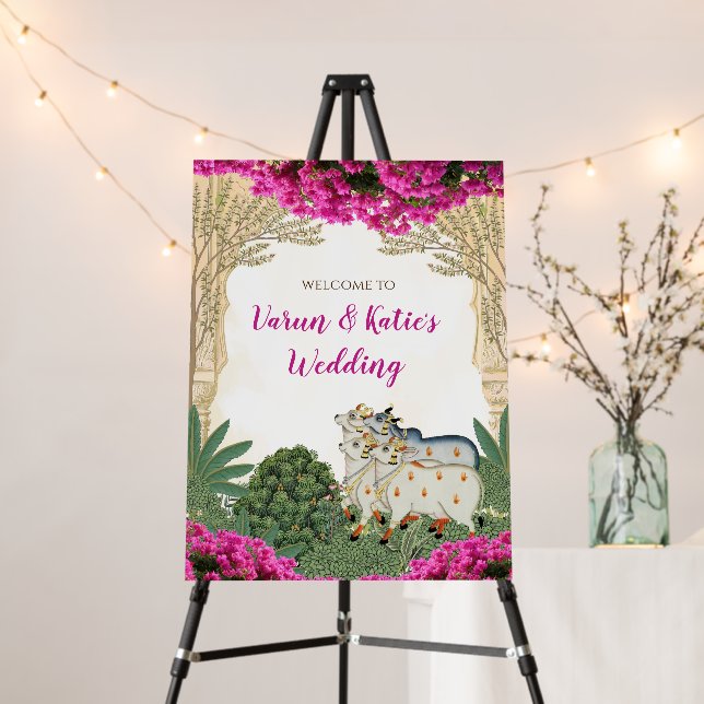 Hindu Welcome signs & Indian Wedding signs (In Situ (Stand))