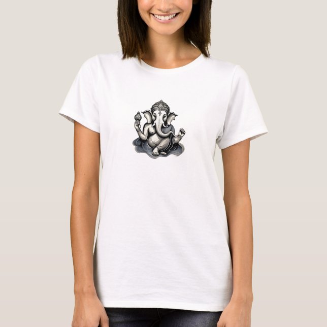 Hinduism Ganesha Figure Unisex Heavy Cotton Tee -  (Front)