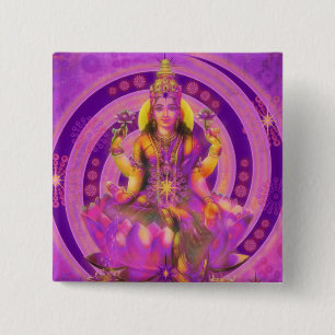 Hinduism Goddess Lakshmi Pinback Button