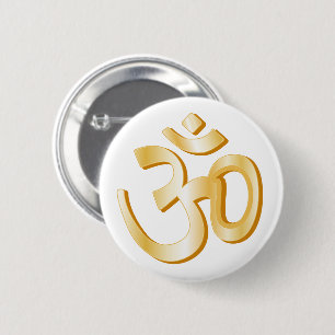 Hinduism Om Symbol Button