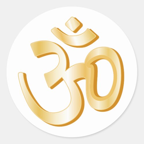Hinduism Om Symbol  Classic Round Sticker