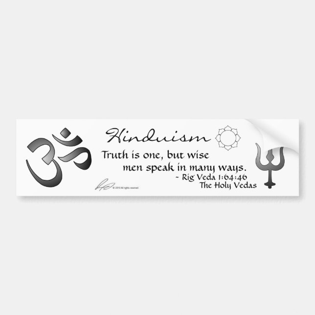 Hinduism - Passage Bumper Sticker (Front)