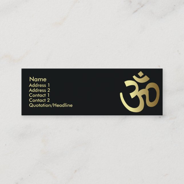 Hinduism - Skinny Mini Business Card (Front)
