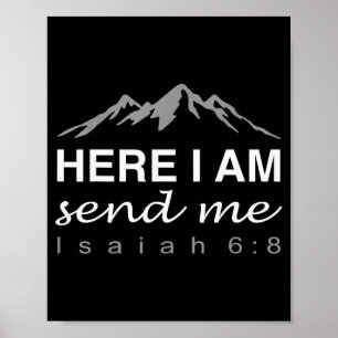 Hineni Here I Am Send Me Christians Hebrew Words Poster