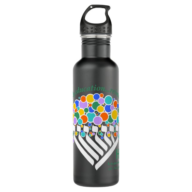 Hineni Learning Center Water Bottle - Matte Black (Front)