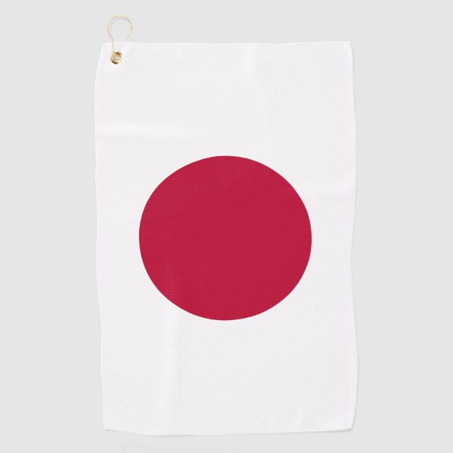 Hinomaru Rising Sun Japan Flag Golf Towels (Front)