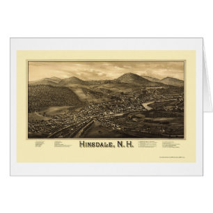 Hinsdale, NH Panoramic Map - 1886 Cards