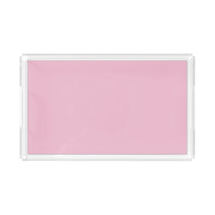 Hint of Cherry Pink Solid Color Pastel Shade Acrylic Tray
