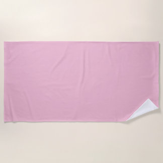 Hint of Cherry Pink Solid Color Pastel Shade Beach Towel