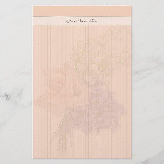 Hint of Floral - Customize Stationery (Front)