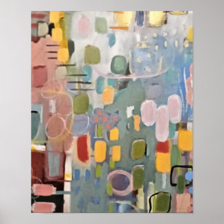 Hint of Pink Abstract Poster