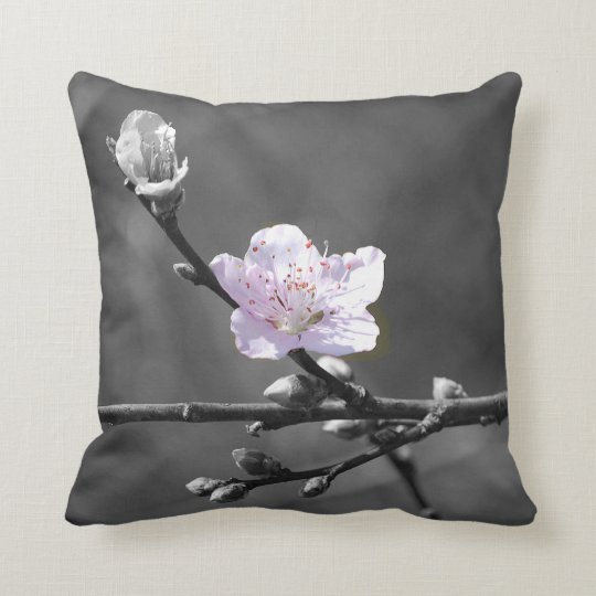Hint Of Pink Cherry Blossom Throw Pillow Zazzle Hint Of Pink Cherry Blossom Throw Pillow