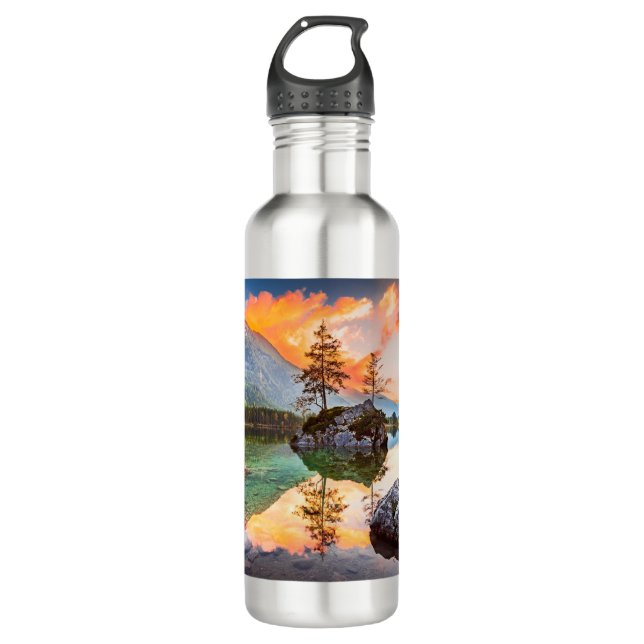 Hintersee Lake, Bavaria, Germany Stainless Steel Water Bottle (Front)