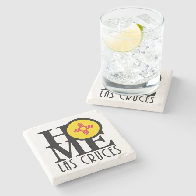 HIOME Las Cruces New Mexico Stone Coaster (Side)