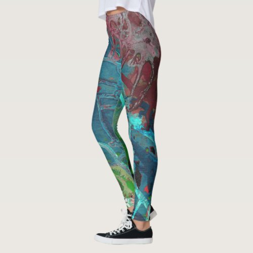 Hip abstract cosmic color Galaxy Patterned Leggings